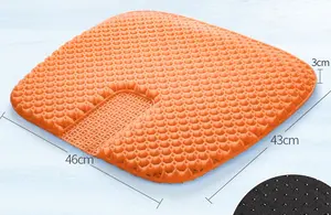 Cojín de asiento de coche para silla de oficina, almohada de plástico para cadera, cojín de coxis de espuma viscoelástica de Gel frío para sentarse durante mucho tiempo