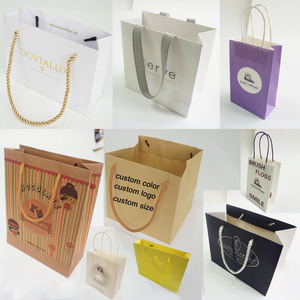Wholesale A5 Size Accept Custom Size <strong>Printing</strong> Decorative Handmade <strong>Paper</strong> <strong>Bags</strong> Packaging With Logo - Product Image 4