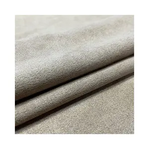 New Collection Eco-friendly Knitted Polyester Fabric Bonded Scuba Suede Brushed Crepe Cloth Fabric for Coat