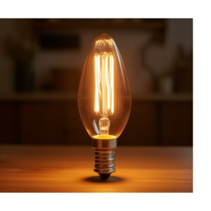 หลอดไฟ LED ไส้หลอด E14 4W แสงสีขาวนวล สำหรับใช้ภายในอาคาร - Product Image 3