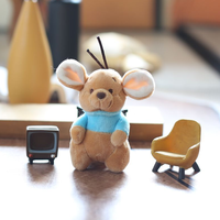 Mini souris en peluche porte-clés, animal en peluche, pendentif, jouet pas cher pour machine à griffes, porte-clés en peluche pour sac à dos