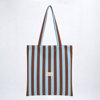 Sac fourre-tout rayé grande taille en toile pour la plage, avec logo personnalisé, idéal pour les voyages, sac à bandoulière, sac de shopping, sac à main tendance