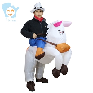 Costume da cavallo da equitazione da Cowboy gonfiabile per adulti Unisex a 5 colori - Product Image 5