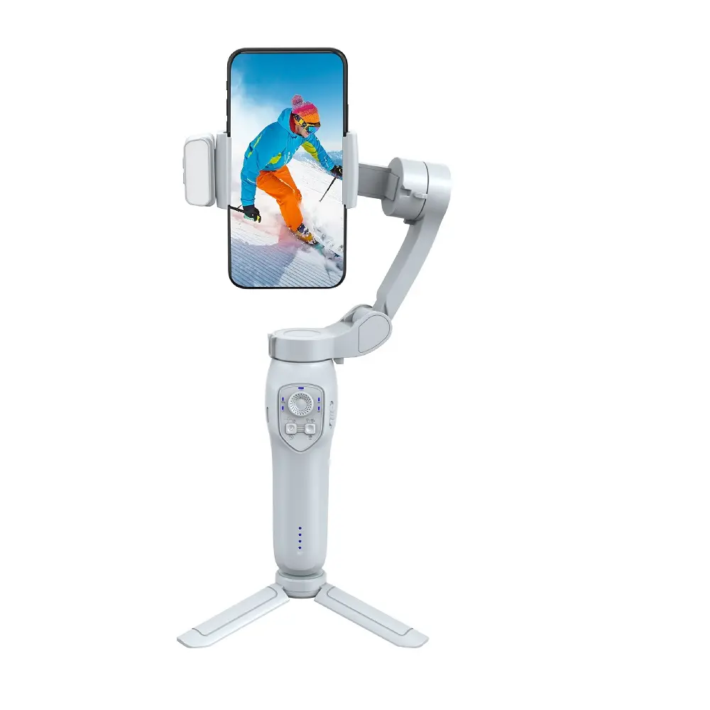 1 قطعة موازن gimbal للهاتف المحمول قابل للطي gimbal مع خاصية التعقب الذكية الاختيارية ، يدعم كلا من نظام الاندرويد و iOS