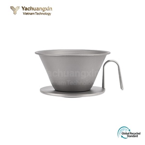 ถ้วยกรองกาแฟไทเทเนียมบริสุทธิ์แบบสามรู, สำหรับปิกนิกกลางแจ้ง, ชงชา, กรองน้ำชา, ชุดชงชา - Product Image 4