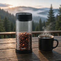 OUTPEAK Neo – Bocal à café sous vide en verre borosilicate haute performance, détection automatique de pression, capacité 500g, fonctionnement à un bouton, 100% hermétique