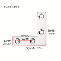 Connecteur de profilé en aluminium industriel en forme de T, support triangulaire simple face en acier, surface polie standard, marque SSR