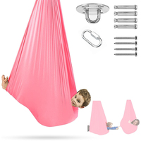 Hamac de yoga réglable pour enfants, pour intérieur et extérieur, balançoires sensorielles, facile à installer, hamacs de yoga suspendus pour enfants, balançoire de jeu