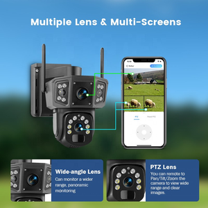 กล้องพลังงานแสงอาทิตย์ V380 6MP HD กลางแจ้งสีเต็มรูปแบบไร้สาย<span class=keywords><strong>3</strong></span>เลนส์กล้องรักษาความปลอดภัยเครือข่าย Wi-Fi กล้องวงจรปิด - Product Image 2