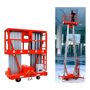 Plataforma de trabajo aéreo de elevación eléctrica de elevación de un hombre, plataforma de trabajo de aluminio portátil, elevador móvil de aluminio Industrial - Product Image 5
