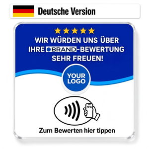 Tarjeta NFC de Reseña en Alemán (Deutsch) para Hoteles y Restaurantes, Mini Tarjeta Acrílica Impermeable con Chip NFC 213, Bajo MOQ, Envío Rápido, Logotipo Personalizado - Product Image 3
