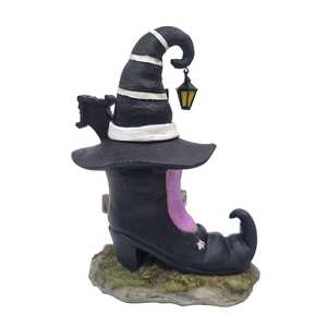 Accessorio di Halloween decorazione per la casa all'aperto in resina statua della strega Boot House - Product Image 3