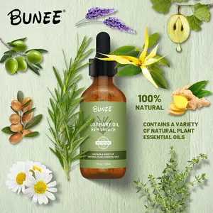 BUNEE Organic Ingredients fast Strengthen thin Hairline Rosemary oil Hair growth serum argon oil for all hair types 60/120ml
