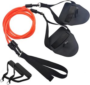 Ensemble de bandes de résistance avec poignées en latex, multifonctionnel, haute élasticité, équipement ultime d'entraînement de <span class=keywords><strong>natation</strong></span> pour entraînement sur terre - Product Image 4