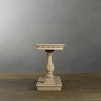 Console haut de gamme en bois massif de style antique français avec pieds balustre, table de couloir vieillie pour villa et salon