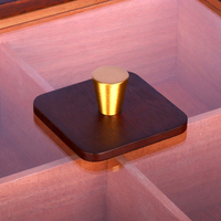 Plateau à fruits secs en bois massif personnalisé de luxe, boîte à bonbons et à noix avec couvercle en verre, poignée en cuivre, boîte de rangement en bois pour fruits secs