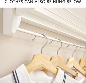 2025 New Series Wall Mounted Aluminum Folding Eco-Friendly <b>Clothes</b> Drying <b>Rack</b> Adjustable Shelves for Bathroom Kitchen Laundry - Product Image 3