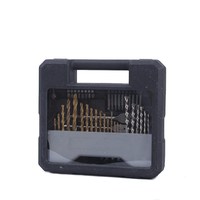 Ensemble d'outils de quincaillerie ménagers de 54 pièces, comprenant un assortiment de forets, boîte à outils transparente, fabriqué en [matériau/lieu d'origine] Acier 45; Approvisionnement direct usine