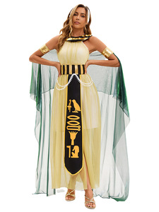 Costume da Faraone Cleopatra per Adulti, Stile Vintage, per Halloween, Cosplay, Spettacoli Teatrali e Operistici, per Uomini e Donne - Product Image 2