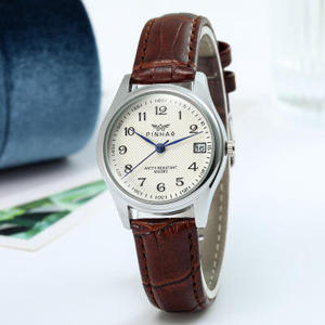 นาฬิกาคู่โบราณสุดหรูสำหรับผู้หญิงและผู้ชาย สายหนังแท้ ระบบควอตซ์ พร้อมพลังงานสำรอง หน้าปัดมินิมอล - Product Image 2