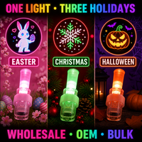 Vente en gros de lampes LED de projection pour Pâques, anneaux lumineux, lapin, œuf, poussin, cadeaux de fête, jouets pour enfants