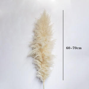 Erba di pampa di Champagne artificiale di vendita calda della decorazione del fiore secco con il vaso - Product Image 5