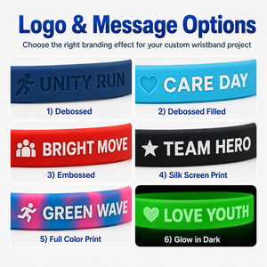 Pulseras Promocionales de Silicona con Relieve para Concientización sobre la Salud Hospitalaria, Pulseras de Goma Suave con Mensaje Personalizado y Logotipo para Regalo - Product Image 6