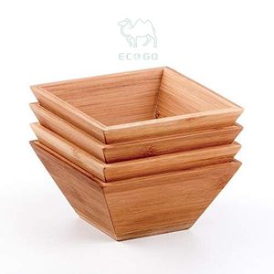 Ensaladera de bambú grande para mezclar frutas, juego de cuencos, cesta de madera, cuenco para servir - Product Image 1
