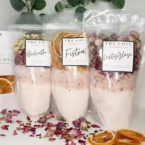 Luxury Packaging Kit Customized Wedding Gifts Organic Mineral Eco-Friendly Body Soaking Bath Powder Lemon Scented Epsom Salt - Product Image 3