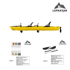 2025 Nhà Máy Mới Nhất Hai Người HDPE Nhựa Modular Đạp <span class=keywords><strong>Kayak</strong></span> Câu Cá <span class=keywords><strong>Kayak</strong></span> Thuyền 3 Mảnh Phần Modular <span class=keywords><strong>Kayak</strong></span> Trong Hồ - Product Image 2