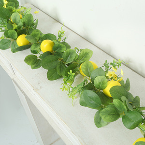 Guirlande artificielle de citronniers Xi Ye, plante verte suspendue pour décoration murale, décoration intérieure et extérieure, printemps, 150 cm - Product Image 3