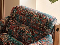 Canapé simple inclinable en bois de style nordique, vintage, haut de gamme, en tissu, pour salon/balcon, chaise longue pour hôtel