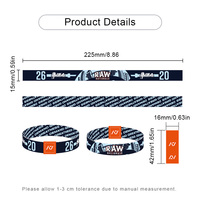 Bracelets élastiques personnalisés avec design de marque, bracelets en tissu polyester personnalisés pour événements et promotions