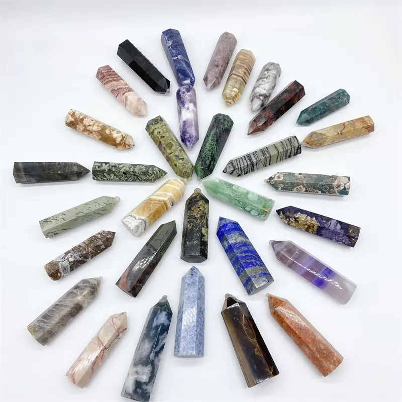 wholesale natural healing crystals healing stones clear rose quartz amethyst crystal point crystal tower for souvenirs gift