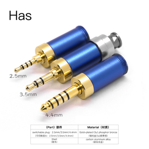 HAKUGEI AC Nuovissimo adattatore <span class=keywords><strong>per</strong></span> auricolari stereo placcato in oro con connettori audio bilanciati <span class=keywords><strong>per</strong></span> <span class=keywords><strong>cuffie</strong></span> - Product Image 5