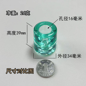 Cendrier rond en verre pour mégots de cigarette, résistant à la chaleur, vert émeraude - Product Image 3