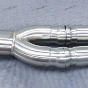 S58 Midpipe for 2020+ BMW M4 G82 M3 G80 Single Midpipe Exhaust G82 M4 G80 M3 Midpipe with <b>Extended</b> Brace - Product Image 3