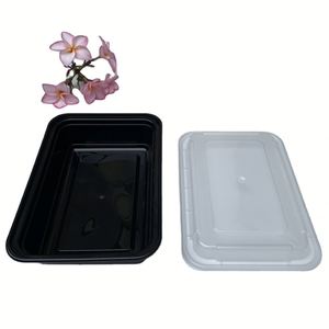 Conteneur alimentaire rectangulaire en plastique PP jetable pour micro-ondes, format MF38 OZ, pour la vente en gros - Product Image 1