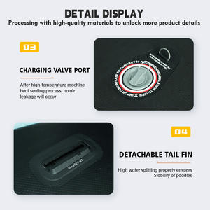 Planche SUP personnalisée en usine planche à pagaie en PVC avec 3 palmes - Product Image 4