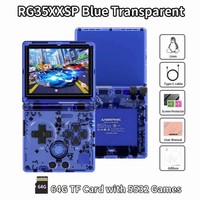 Nouvelle console de jeu pliable RG35XXSP 2024, écran IPS de 3,5 pouces, 64+128 Go, Wi-Fi, 1 Go de RAM, GPU double cœur, console portable rétro classique