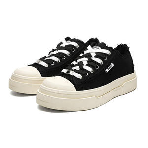 Fashionable versatile crescent shaped shoes with retro thick soles suitable for men and women casual wear Canvas trendy Shoes - Product Image 6