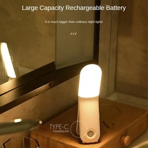 Lámpara LED con Sensor de Movimiento, Inalámbrica, Recargable por USB, Magnética, para Pasillo, Armario, Escalera, Habitación, Lámpara USB para Dormitorio, Regulable - Product Image 4