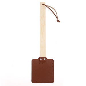 <span class=keywords><strong>Matamoscas</strong></span> de Cuero Manual con Mango de Madera Resistente, <span class=keywords><strong>Raqueta</strong></span> Duradera para Mosquitos, Ideal para el Hogar, Interiores, Exteriores y Oficina - Product Image 4