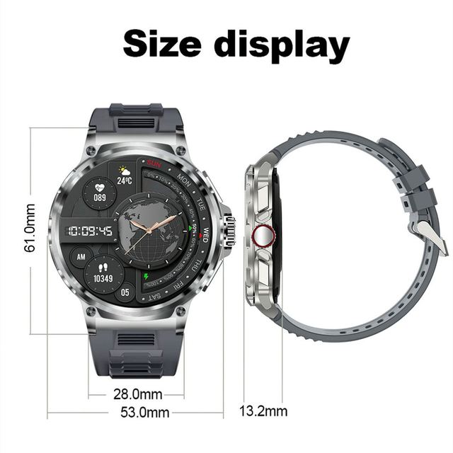OEM Custom Latest OEM Wearable Devices Water Proof Man Round Shape Sport Fitness Digital Smart Watch