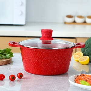 Ensemble de 10 pièces en céramique et verre, batterie de cuisine en alliage d'aluminium, spécial cuisinière à flamme nue, comprenant une marmite à fond plat, une poêle à frire et une casserole à lait, pour la cuisson quotidienne - Product Image 3
