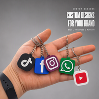 Étiquettes RFID NFC en silicone de haute qualité HST Ntag213 215 216 avec logo personnalisé, porte-clés NFC RFID pour Facebook Instagram TikTok