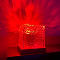 Projecteur de lumière de nuit USB à motif d'ondulation dynamique de vagues océaniques multicolores, décoration de chambre, lampe aurore boréale