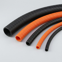Conduit flexible ondulé de protection pour faisceau de câbles automobile, haute résistance, résistant à l'huile, conforme RoHS CE, PA 20 mm, vente en gros