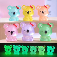Figur Koala Mini Resin Bercahaya dalam Gelap, Aneka Ragam, untuk Hiasan Taman Peri Mikro, Kerajinan DIY, Dekorasi OEM