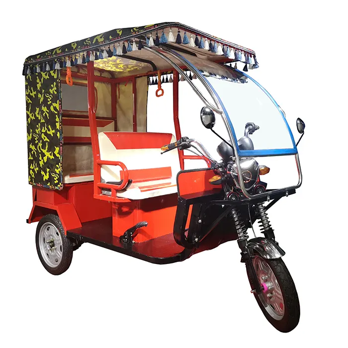 Bangladesh triciclo eléctrico de 3 ruedas de tres ruedas dos asiento de moda Bajaj Tuk adultos batería operado Rickshaw para venta